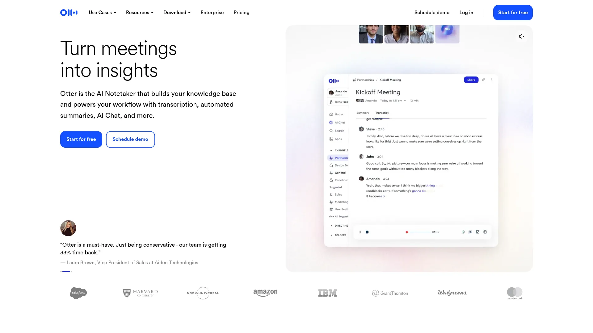 Otter.ai homepage