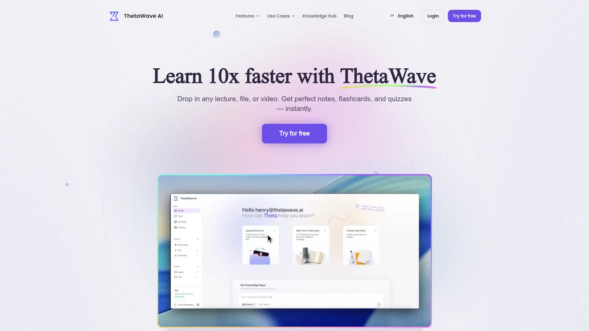 Thetawave homepage