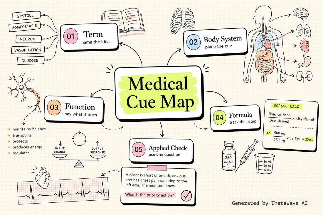 Mind map for 1 Hour AandP 1 Final Exam Review | 50 Practice Questions to help Pass Your Final!