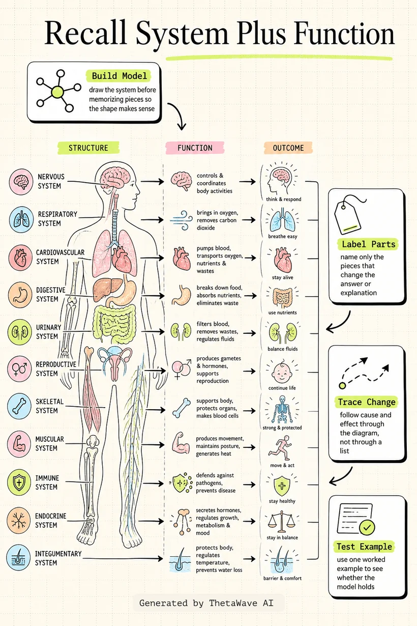Infografik zu 11 Organ Systems of the Human Body