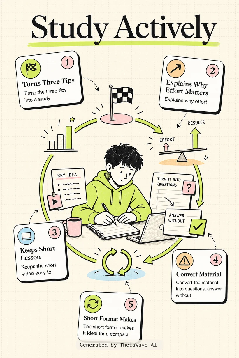 Infographie de 3 tips on how to study effectively