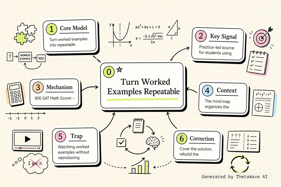 Mindmap zu 800 SAT Math Scorer - Math Walkthrough - Digital SAT Practice Test 1