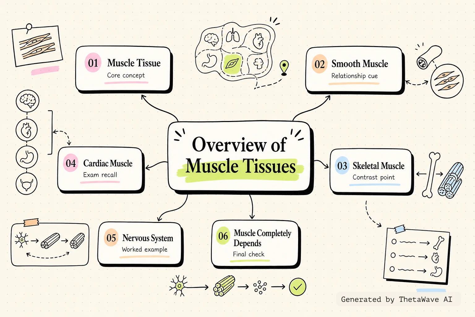 Mindmap zu Anatomy and Physiology 2e: 10.1 Overview of Muscle Tissues