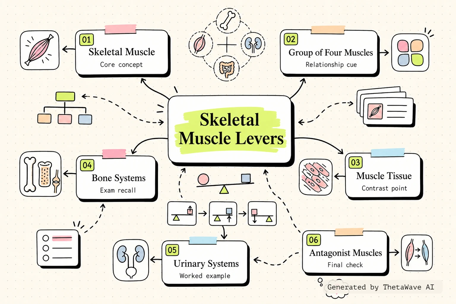 Mindmap zu Anatomy and Physiology 2e: 11.1 Interactions of Skeletal Muscles, Their Fascicle Arrangement, and Their Lever Systems