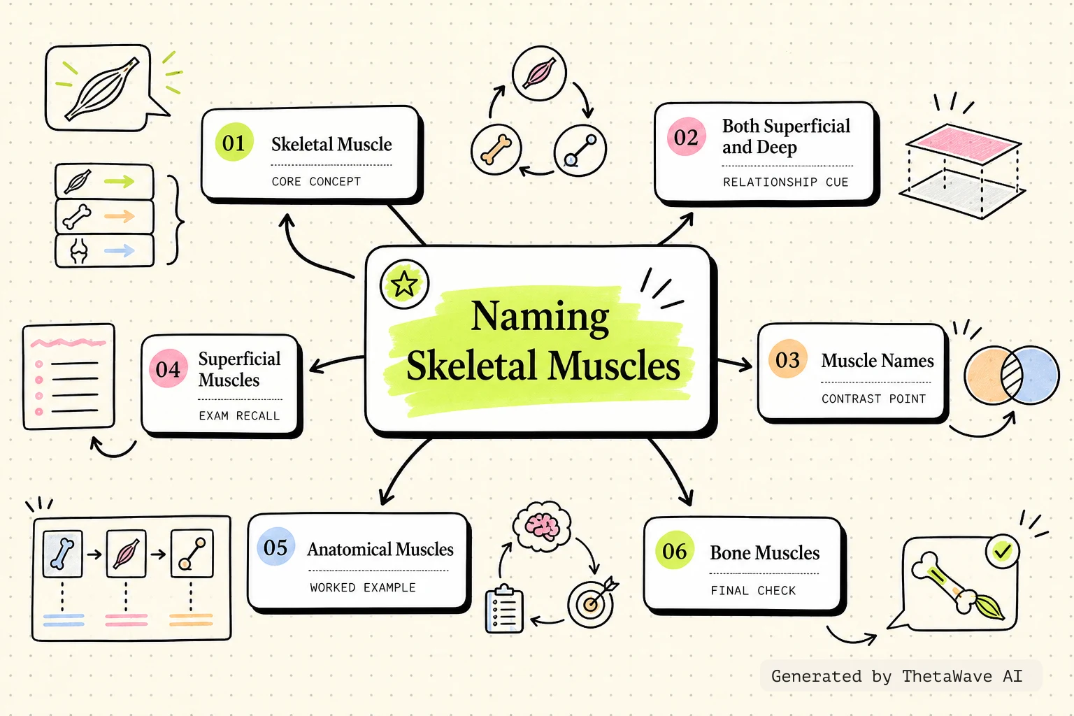 Mindmap zu Anatomy and Physiology 2e: 11.2 Naming Skeletal Muscles