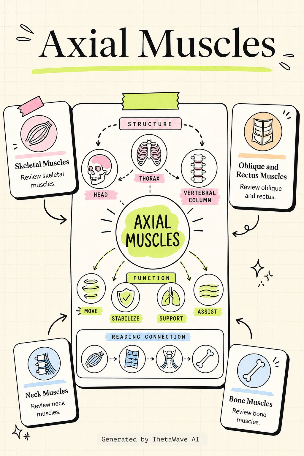 Infografik zu Anatomy and Physiology 2e: 11.3 Axial Muscles of the Head, Neck, and Back