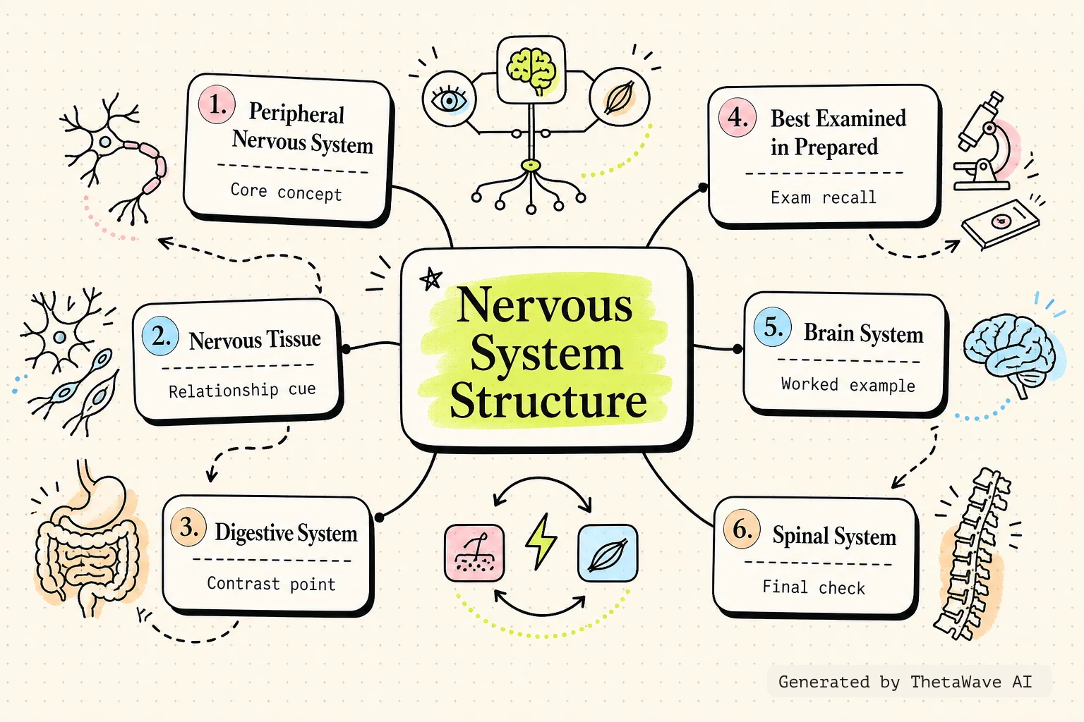 Anatomy and Physiology 2e: 12.1 Basic Structure and Function of the Nervous System的心智圖