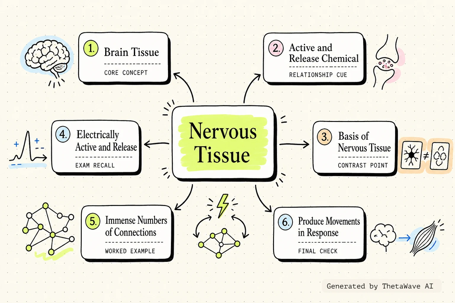 Anatomy and Physiology 2e: 12.2 Nervous Tissue的心智圖