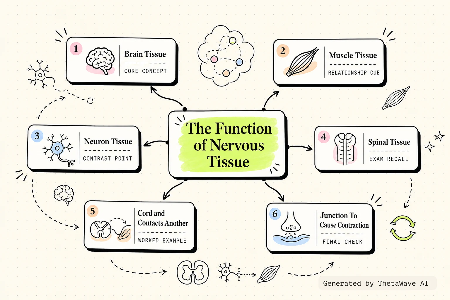 Mappa mentale di Anatomy and Physiology 2e: 12.3 The Function of Nervous Tissue