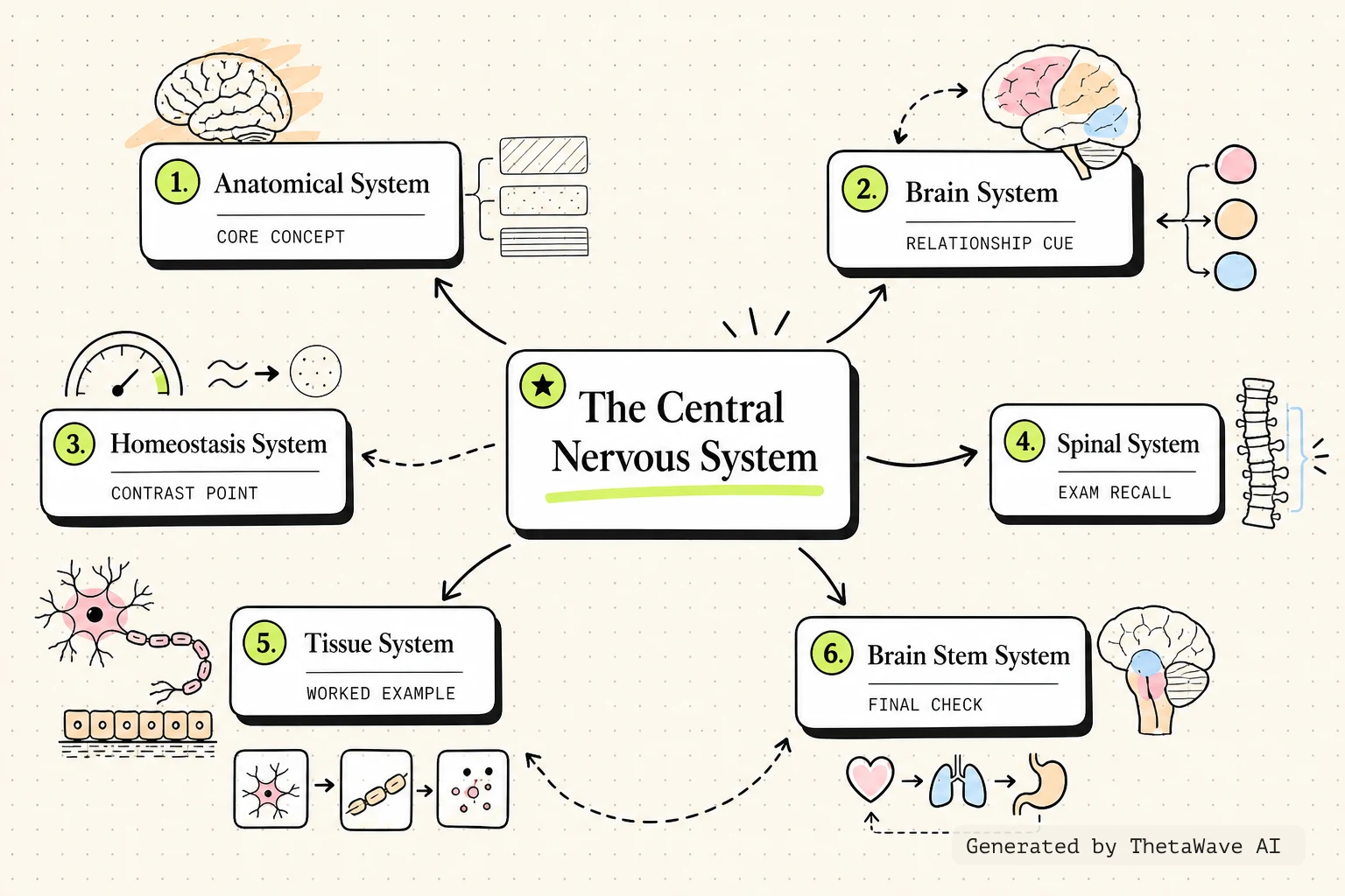 Mapa mental de Anatomy and Physiology 2e: 13.2 The Central Nervous System