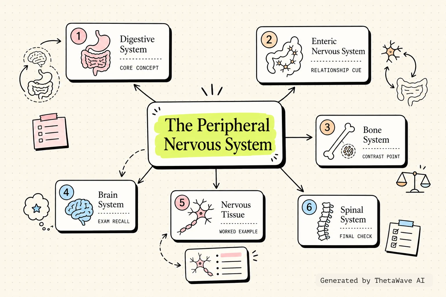 Anatomy and Physiology 2e: 13.4 The Peripheral Nervous System的心智圖