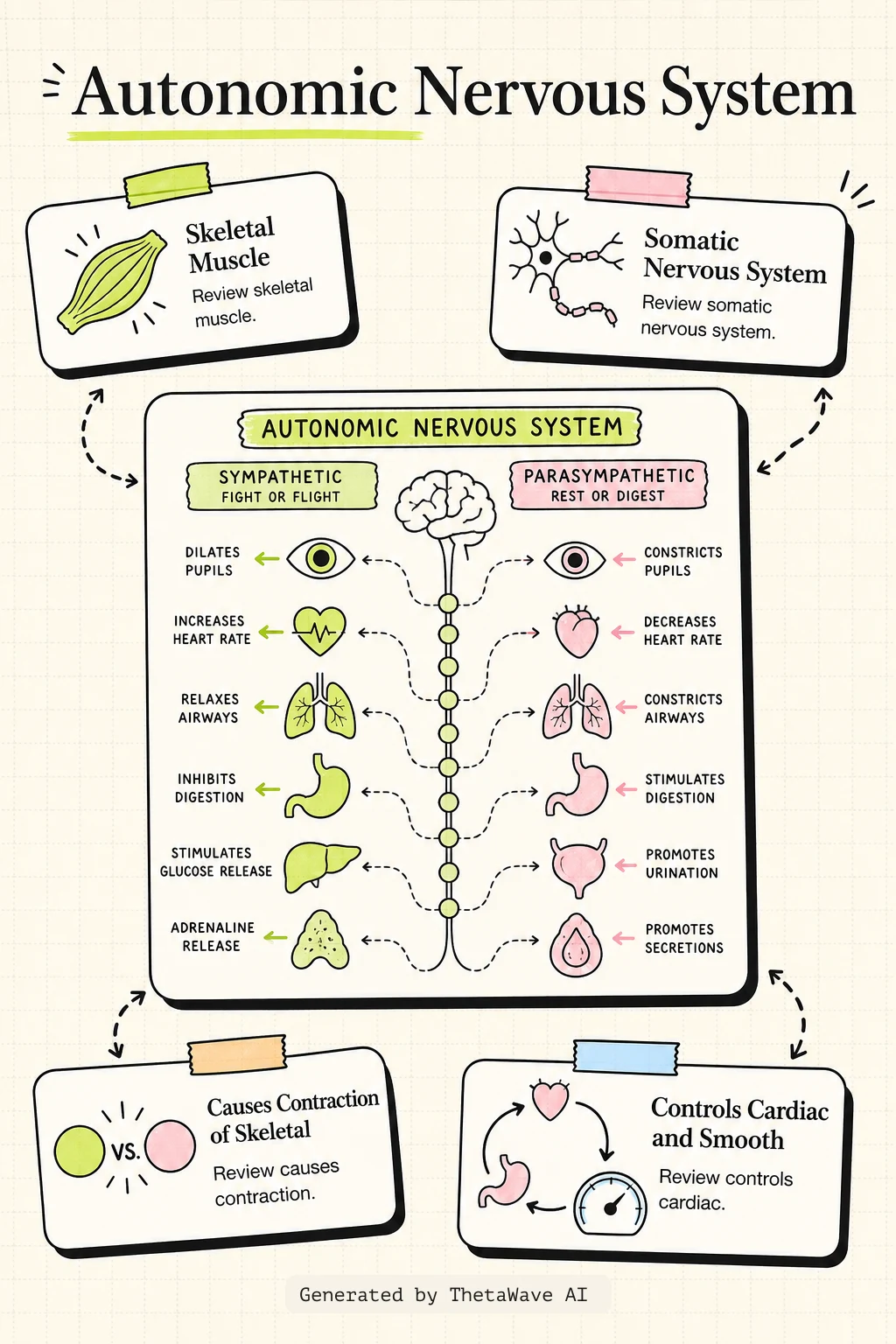 Infografik zu Anatomy and Physiology 2e: 15.1 Divisions of the Autonomic Nervous System