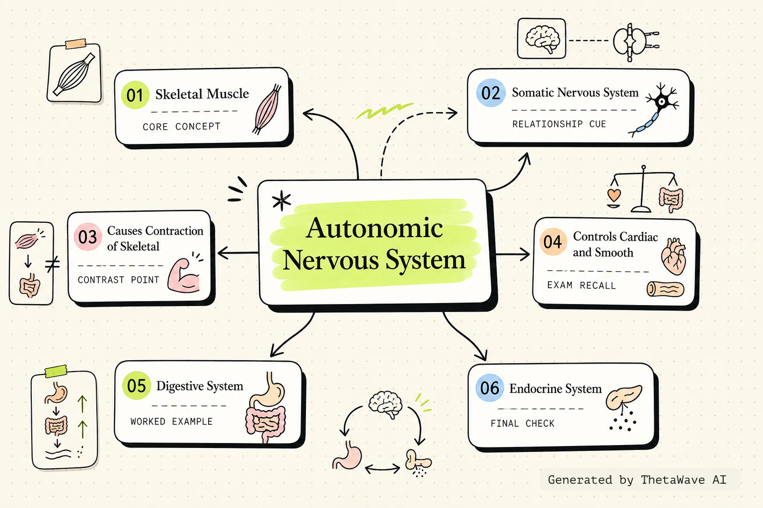 Mindmap zu Anatomy and Physiology 2e: 15.1 Divisions of the Autonomic Nervous System
