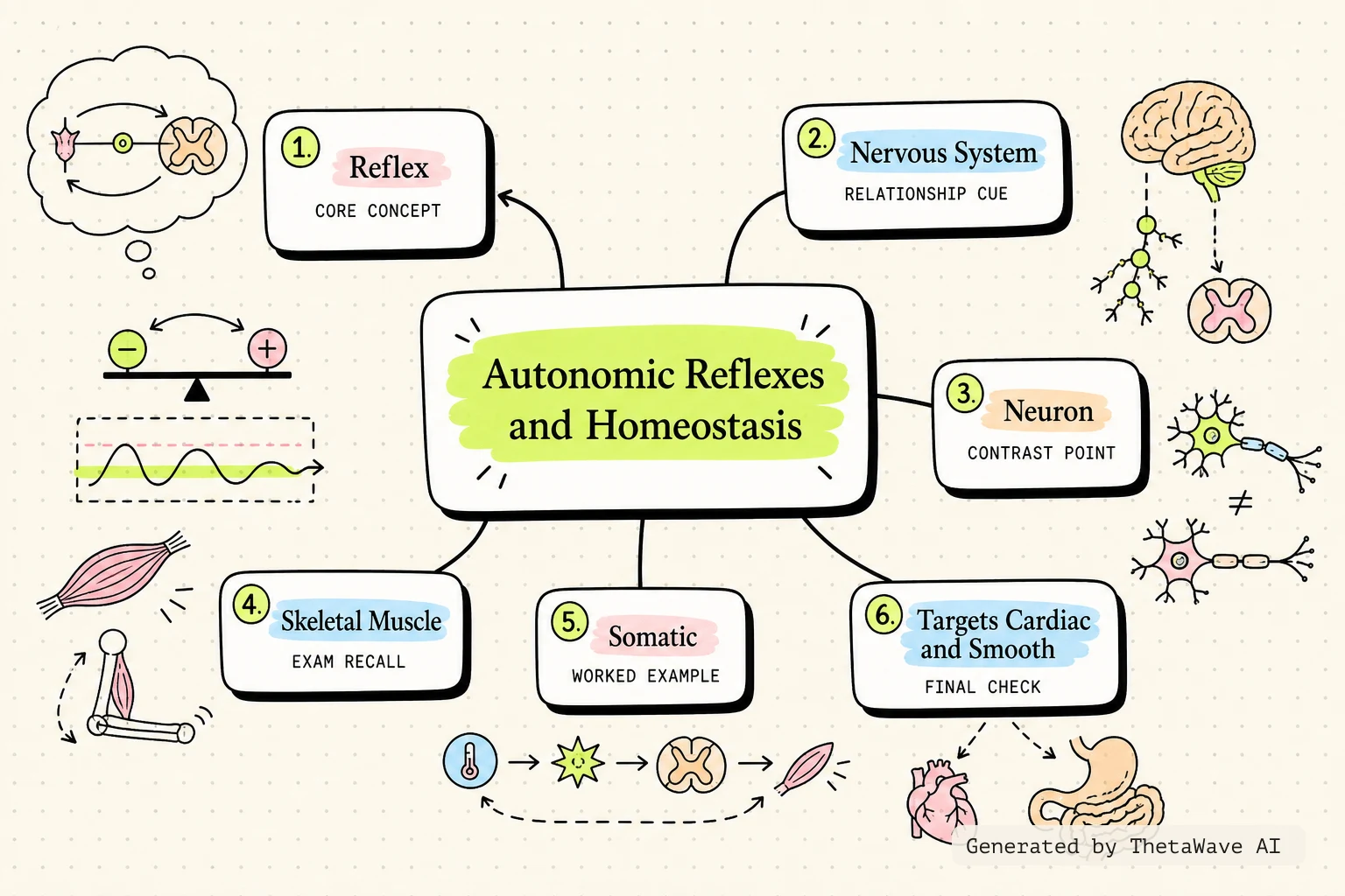 Mapa mental de Anatomy and Physiology 2e: 15.2 Autonomic Reflexes and Homeostasis