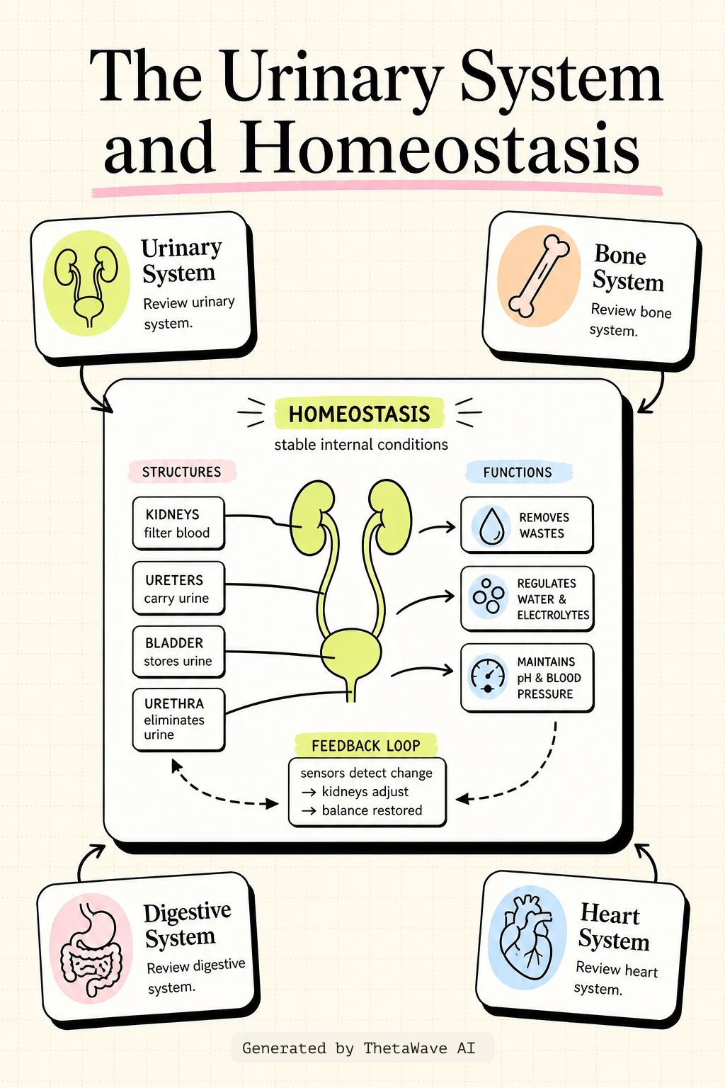 Anatomy and Physiology 2e: 25.10 The Urinary System and Homeostasis的信息图