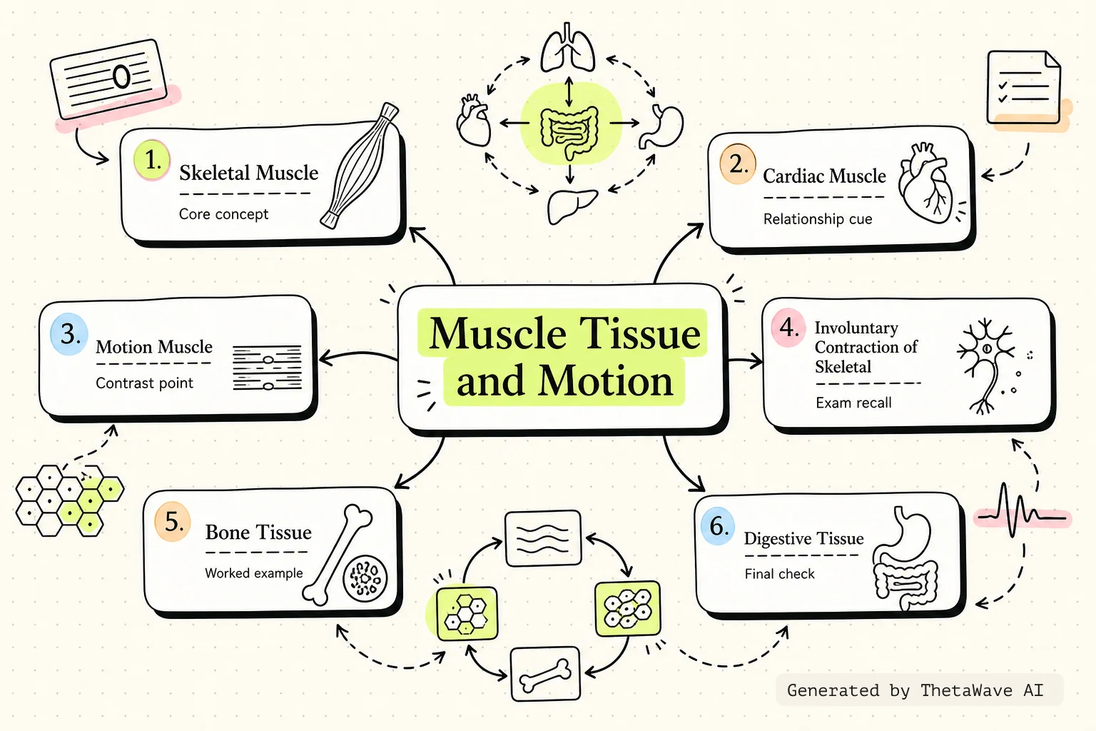 Mindmap zu Anatomy and Physiology 2e: 4.4 Muscle Tissue and Motion