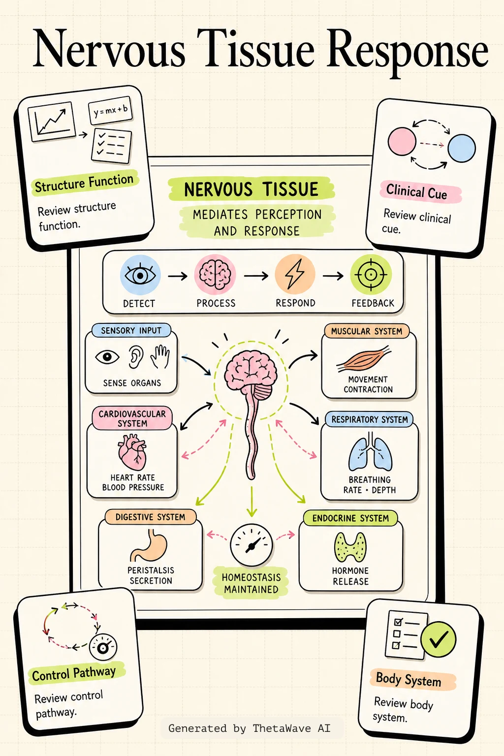 Infografik zu Anatomy and Physiology 2e: 4.5 Nervous Tissue Mediates Perception and Response
