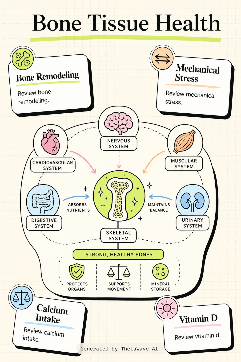 Anatomy and Physiology 2e: 6.6 Exercise, Nutrition, Hormones, and Bone Tissue的信息图