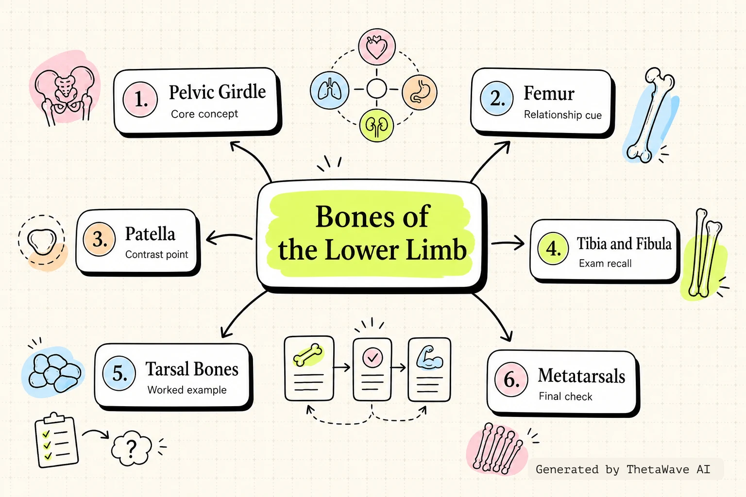 Mapa mental de Anatomy and Physiology 2e: 8.4 Bones of the Lower Limb