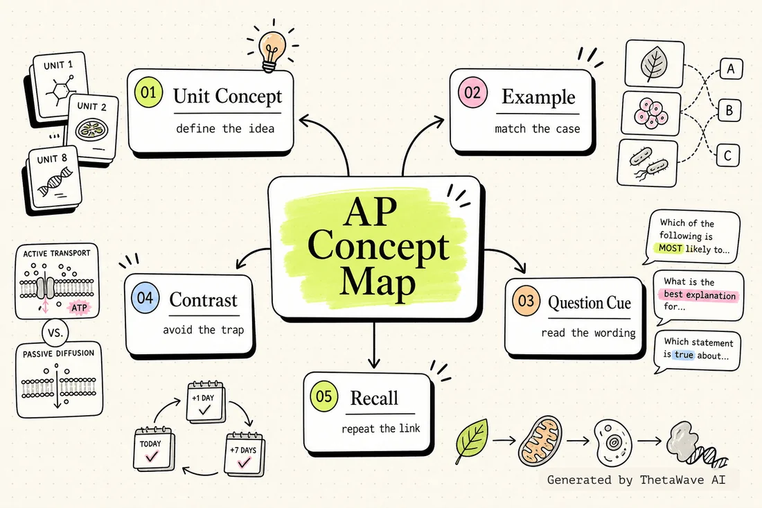 Mindmap zu AP Bio Speed Review: Master All 8 Units in 56 Minutes!