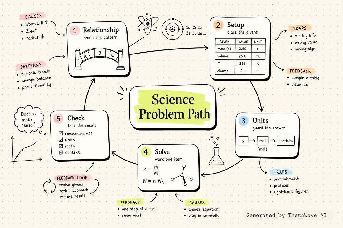 Mind map for AP Chemistry Review: Unit 1 (Atomic Structure and Properties)