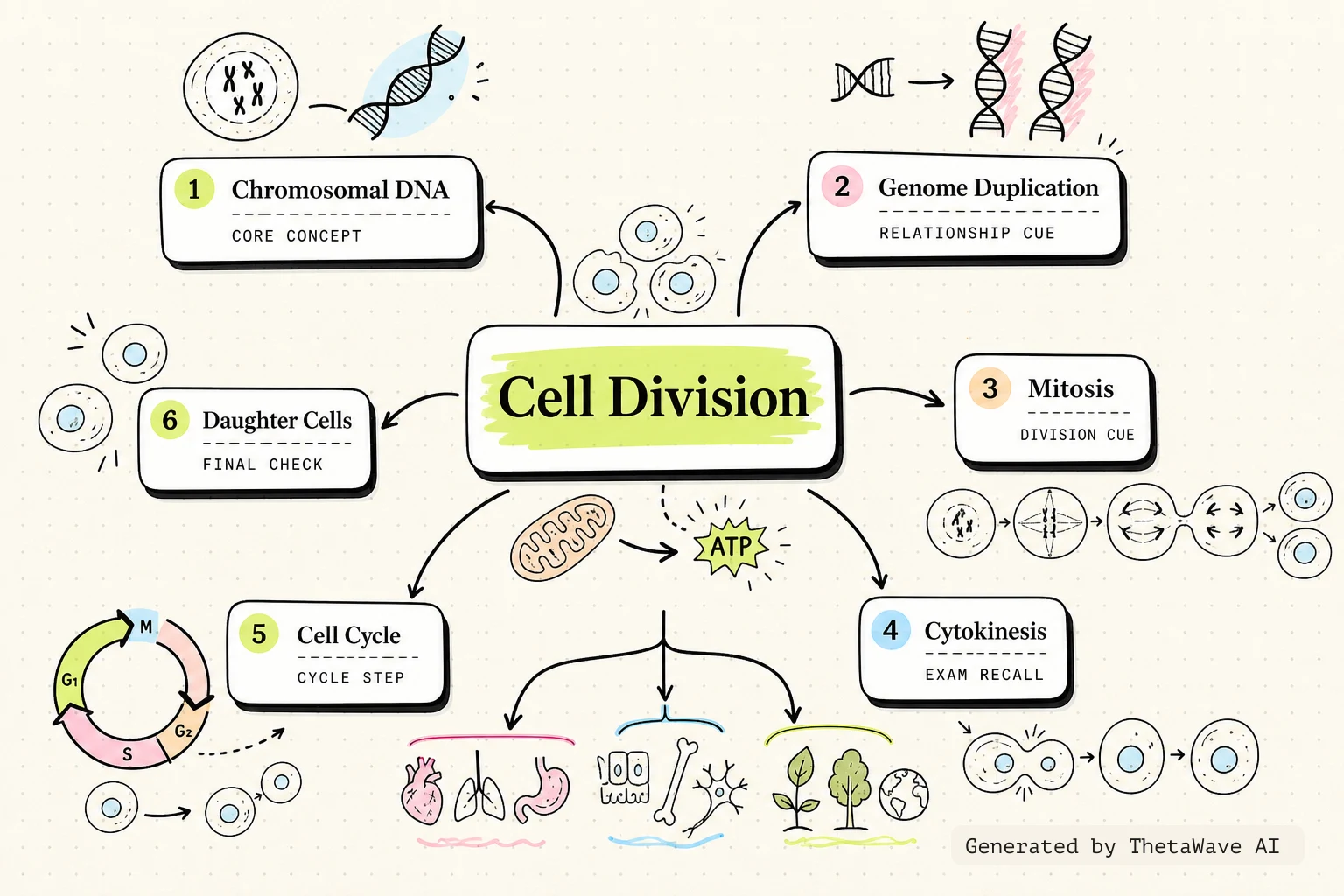 Mind map for Biology 2e: 10.1 Cell Division