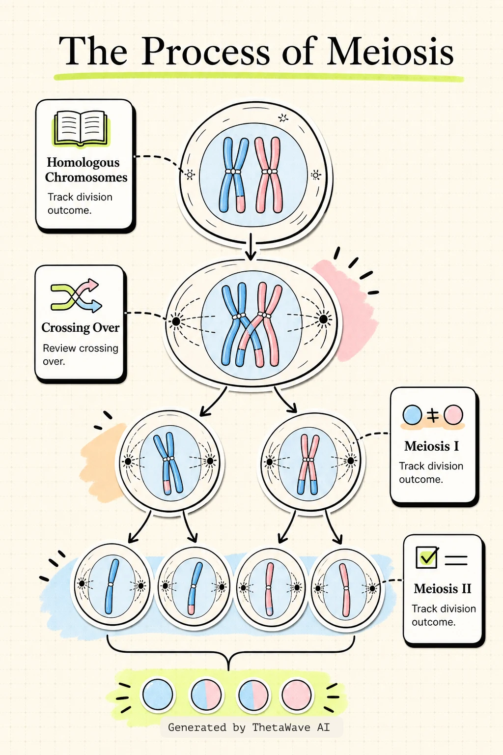 Infographic for Biology 2e: 11.1 The Process of Meiosis