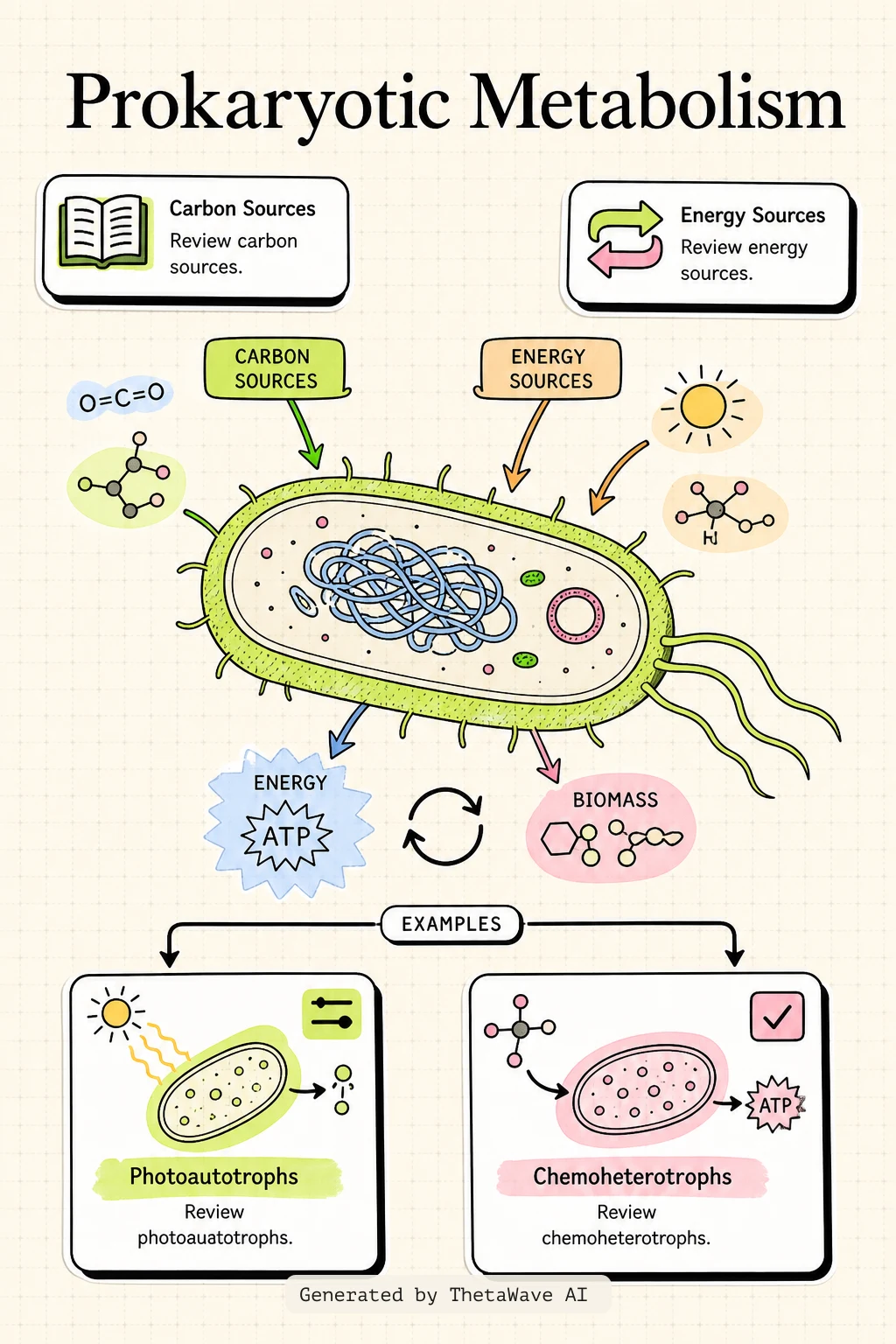 Infographic for Biology 2e: 22.3 Prokaryotic Metabolism