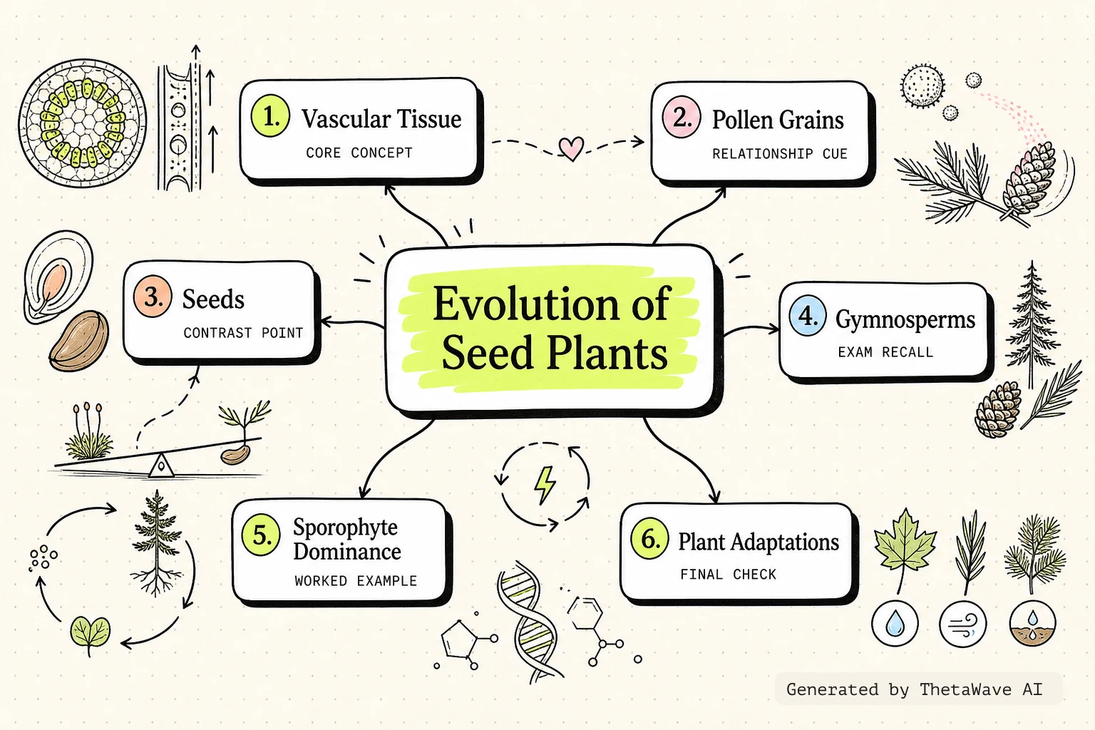 Mind map for Biology 2e: 26.1 Evolution of Seed Plants