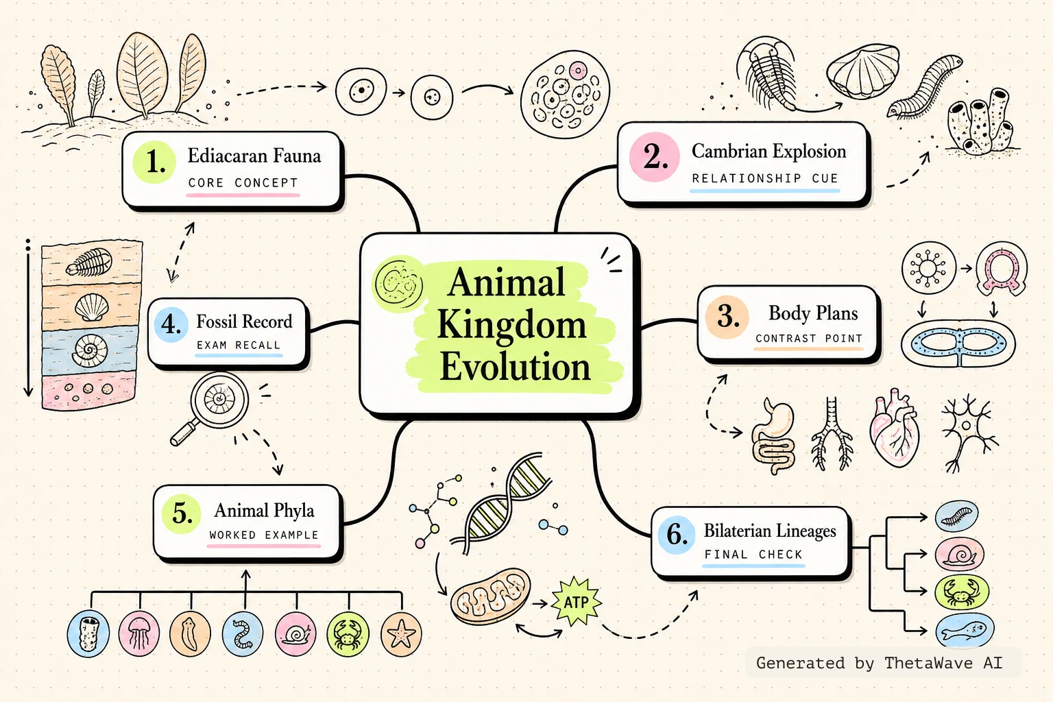 Mind map for Biology 2e: 27.4 The Evolutionary History of the Animal Kingdom