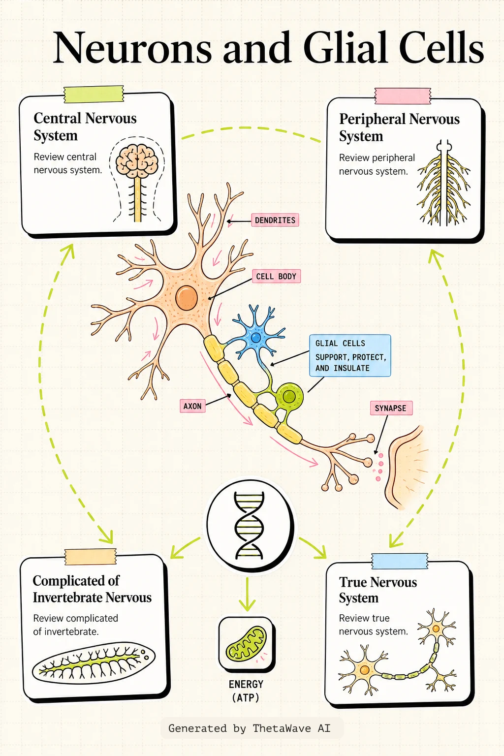 Infographic for Biology 2e: 35.1 Neurons and Glial Cells