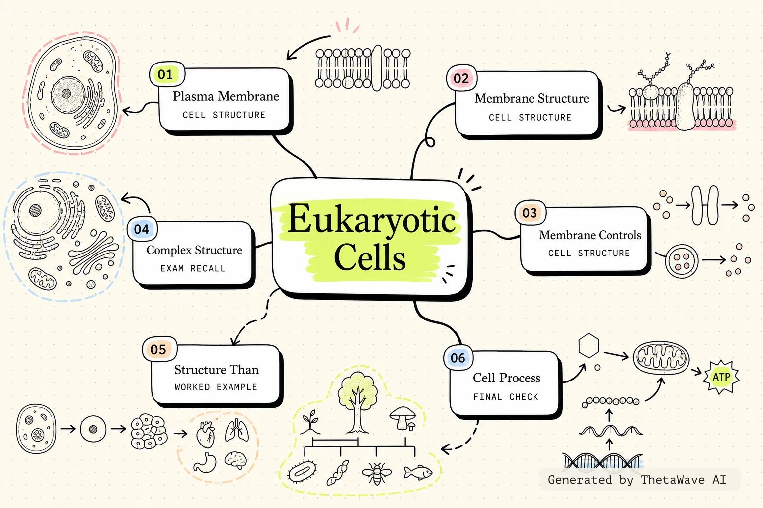 Mind map for Biology 2e: 4.3 Eukaryotic Cells