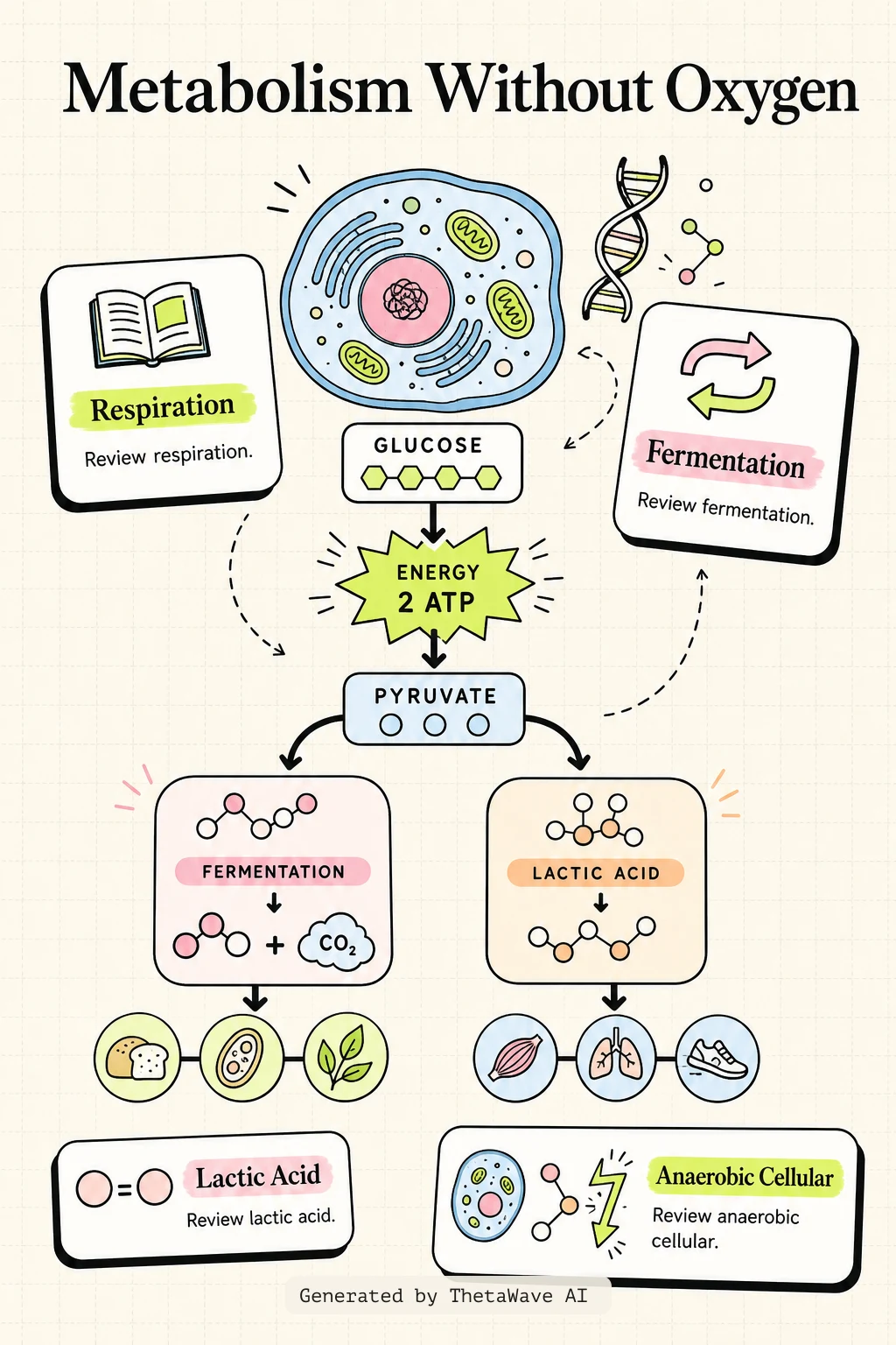 Infographic for Biology 2e: 7.5 Metabolism without Oxygen
