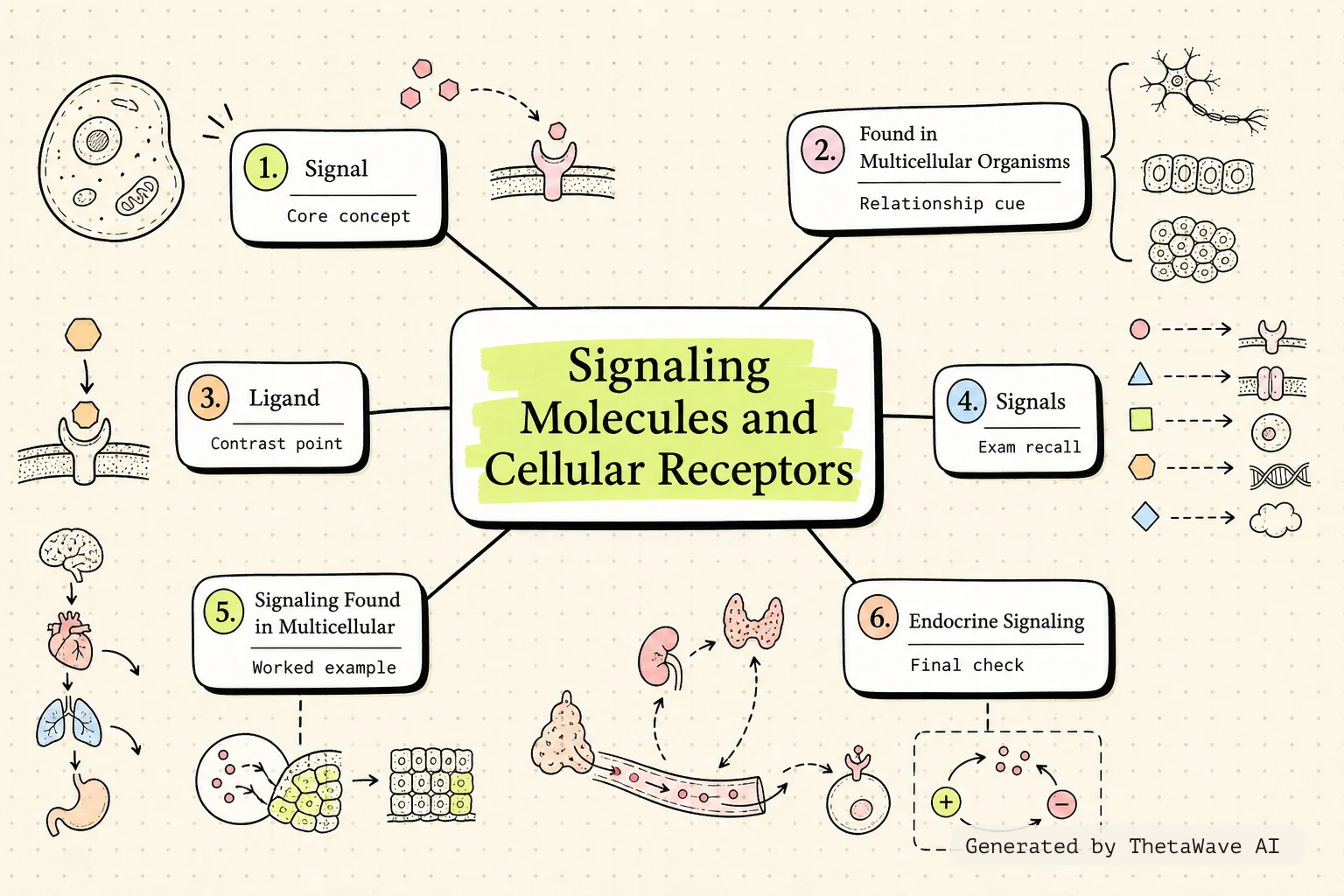 Mind map for Biology 2e: 9.1 Signaling Molecules and Cellular Receptors