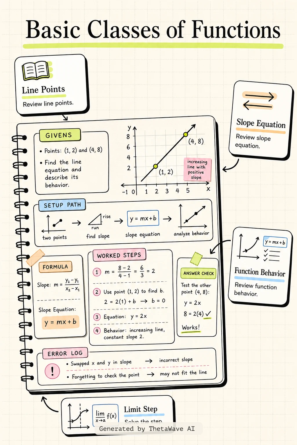 Infografía de Calculus Volume 1: 1.2 Basic Classes of Functions