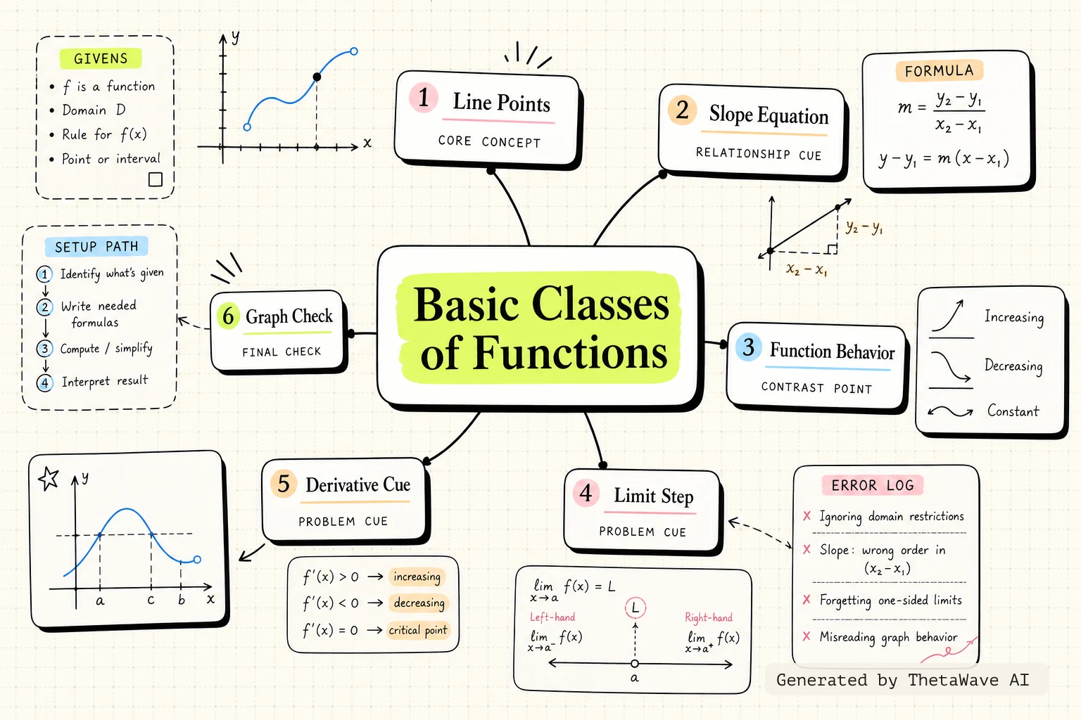 Mapa mental de Calculus Volume 1: 1.2 Basic Classes of Functions