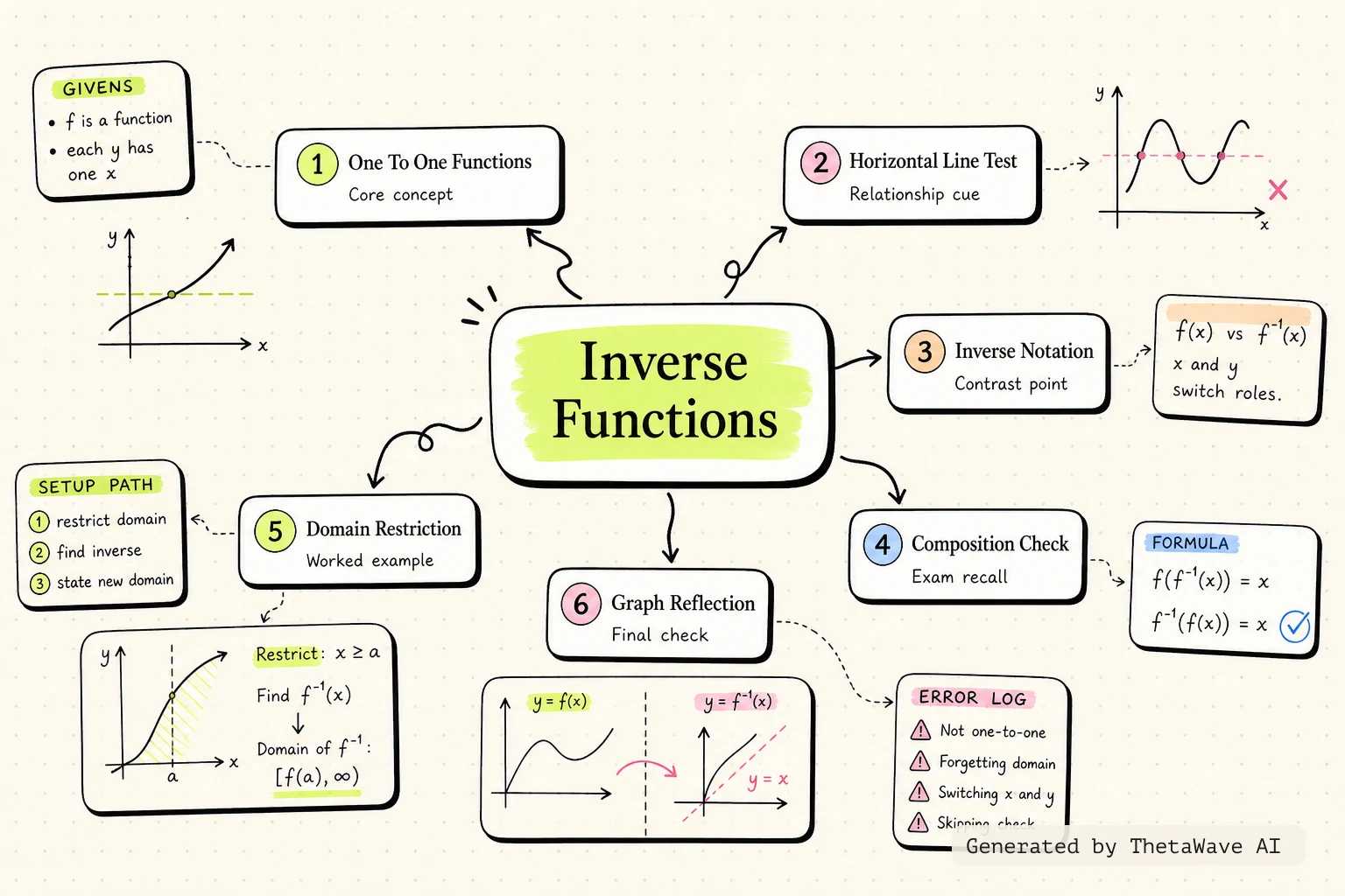Mindmap zu Calculus Volume 1: 1.4 Inverse Functions