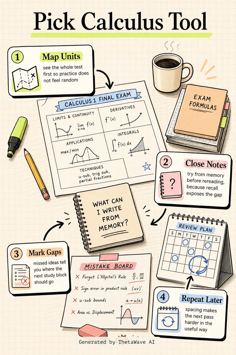 Calculus 1 Final Exam Review的資訊圖
