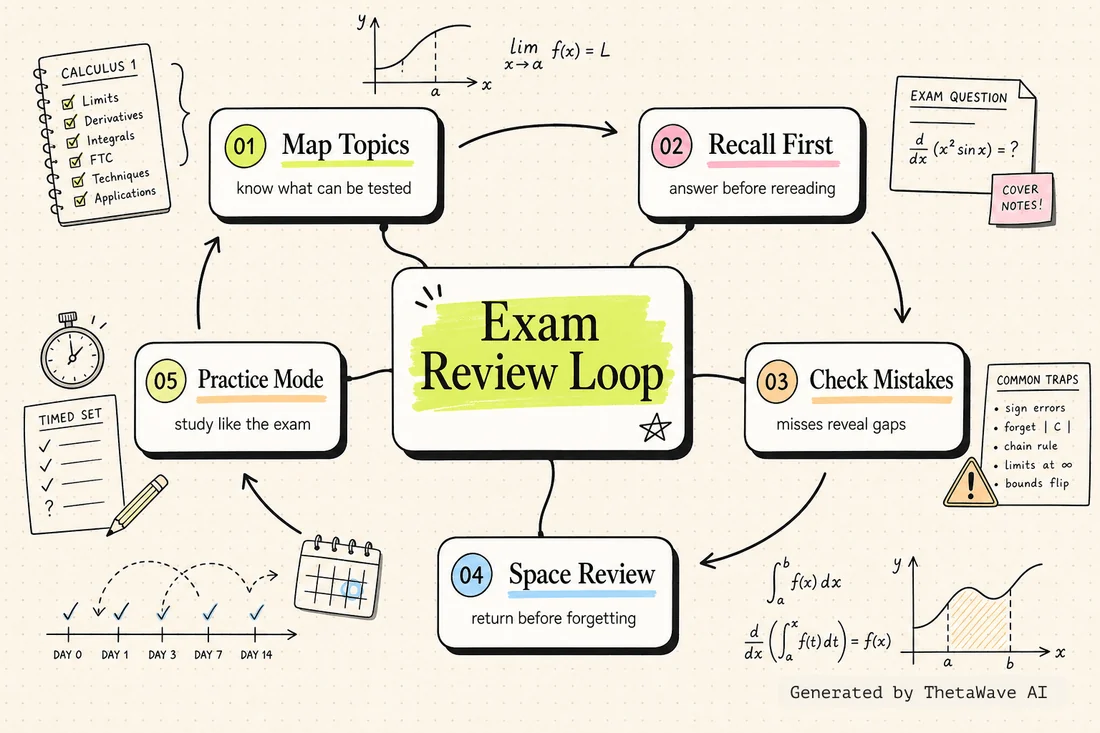 Calculus 1 Final Exam Review的心智圖