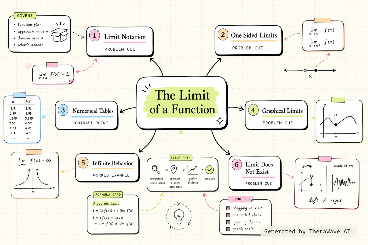 Calculus Volume 1: 2.2 The Limit of a Function的心智圖