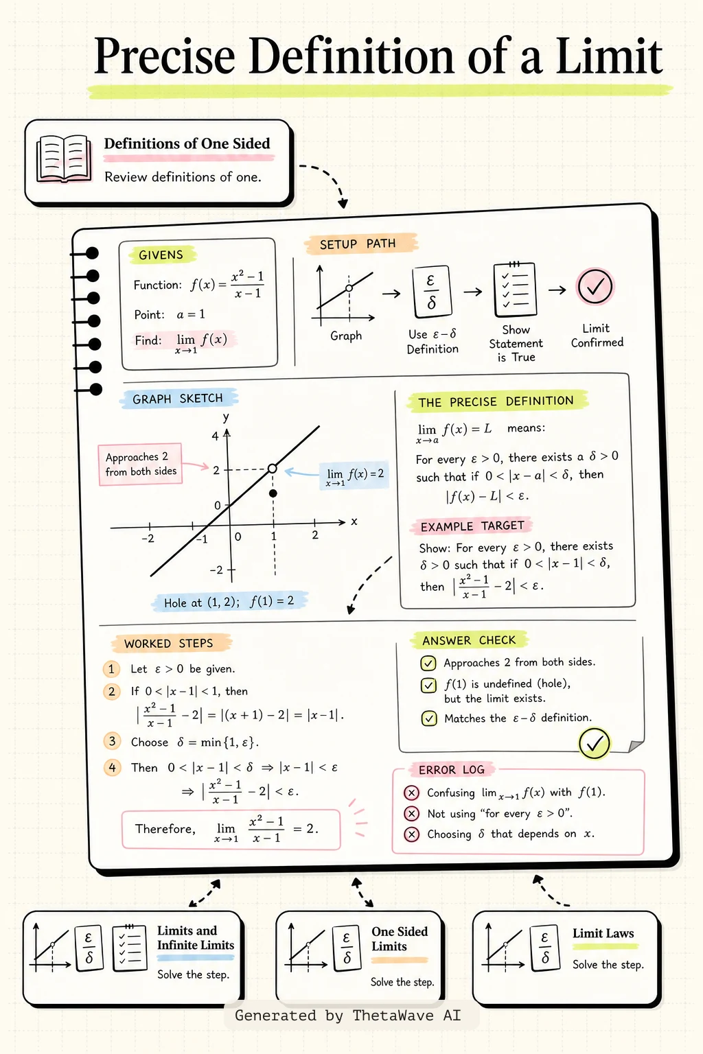 Infografik zu Calculus Volume 1: 2.5 The Precise Definition of a Limit