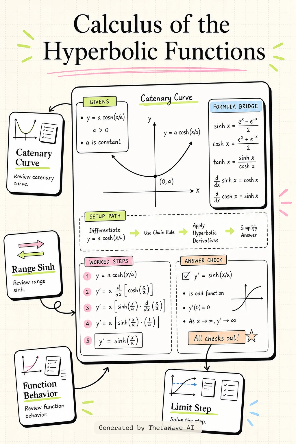 Infografik zu Calculus Volume 1: 6.9 Calculus of the Hyperbolic Functions