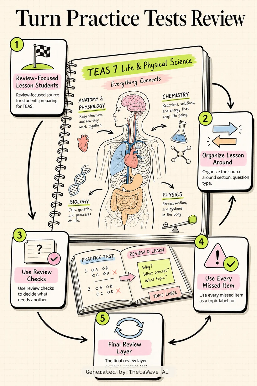 Infographic for Comprehensive 2026 ATI TEAS 7 Life and Physical Science Study Guide
