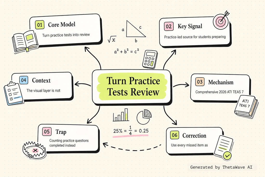Mind map for Comprehensive 2026 ATI TEAS 7 Math Study Guide with Practice Questions