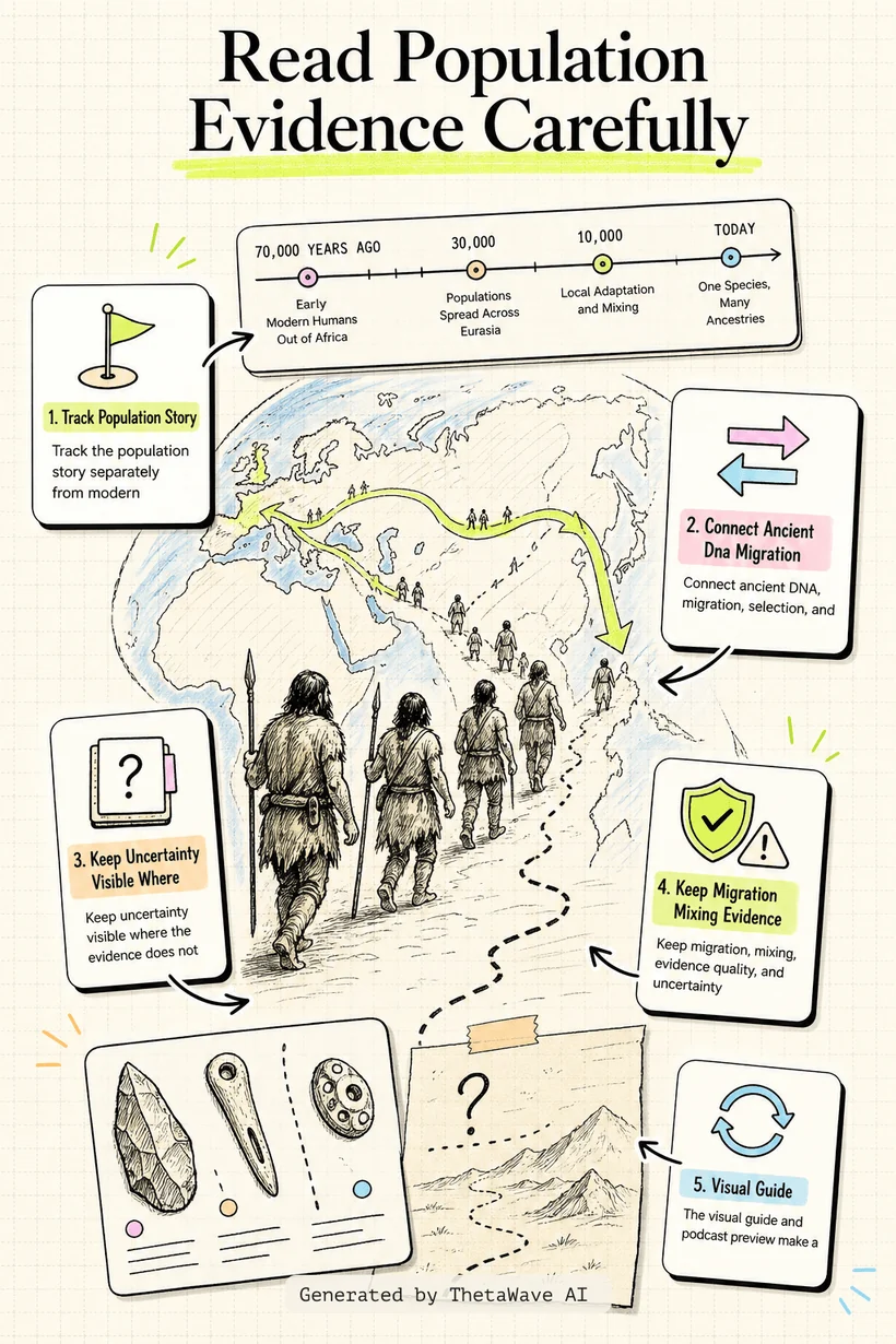 Infografik zu David Reich — How one small tribe conquered the world 70,000 years ago