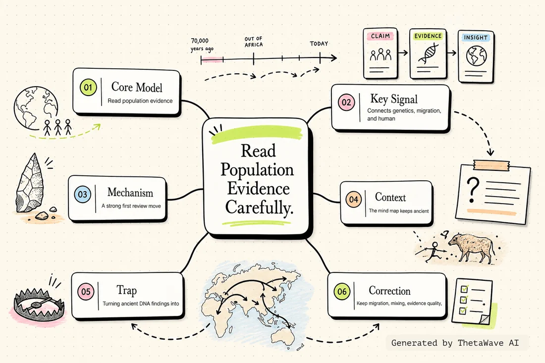 Mindmap zu David Reich — How one small tribe conquered the world 70,000 years ago