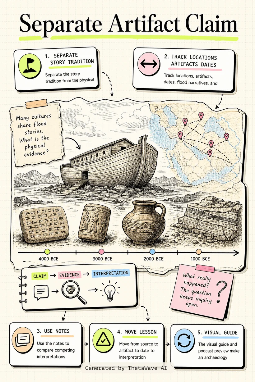 Infographie de Deciphering Secrets of Ancient Civilizations, Noah's Ark, and Flood Myths | Lex Fridman Podcast #487
