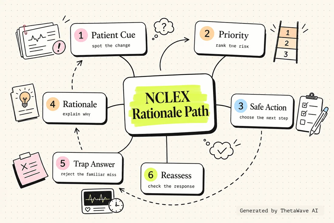 Mind map for Delegation Nursing NCLEX Questions Review: RN/LPN/UAP Duties, Scope of Practice