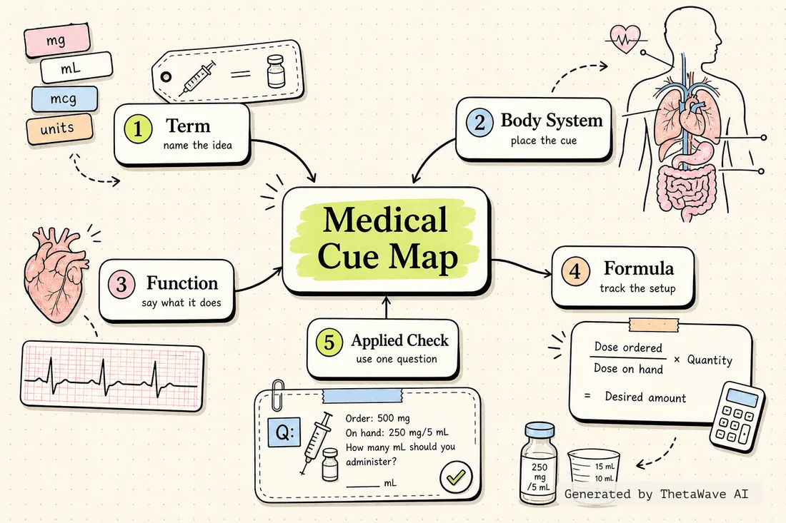 Mind map for Dosage Calculations Nursing Practice Problems and Comprehensive NCLEX Review