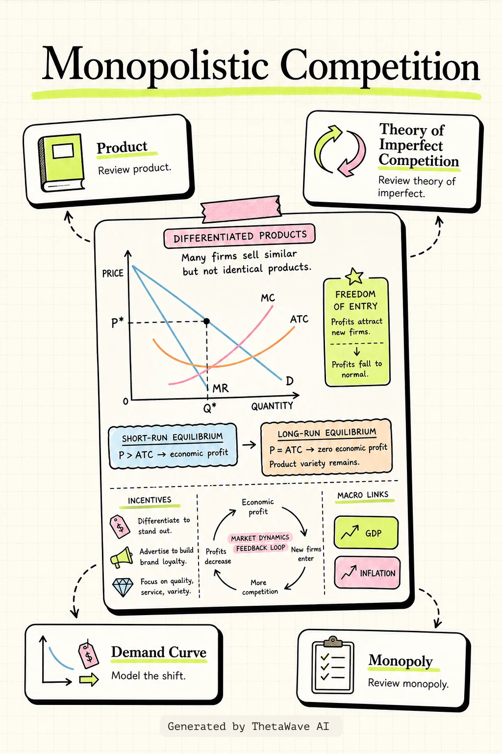 Infographic for Principles of Economics 3e: 10.1 Monopolistic Competition